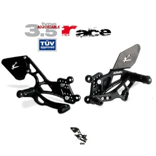 Pédales Arriérées Valtermoto Type 3.5 Kawasaki Ninja ZX-6R 636 2009 2014 - Photo 1/1