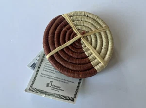ethically handcrafted woven drink coasters - Picture 1 of 5