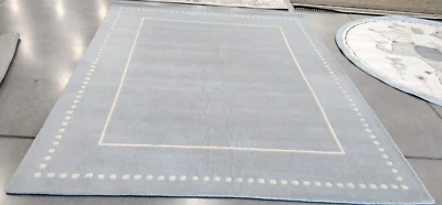 LIGHT BLUE / IVORY 8' X 10' Broken Thread Rug Reduced Price 1172734960 BEL151A-8 - Image 1 of 4