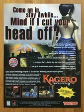 Kagero: Deception II 2 PS1 Playstation 1998 Vintage Poster Ad Art Print Official