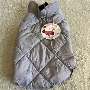NUEVO Chaleco Heat Keep Gris Negro Puffer Perro Mediano - Imagen 1 de 6