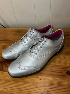 FootJoy Tailored Collection Metallic Silver Golf Shoes SZ 9M 91689 Women’s - Picture 1 of 14