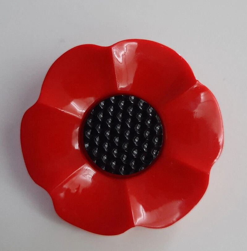 Poppy buttons large 37mm shank novelty button - children / Baby - VE DAY - Craft - Image 1 of 1