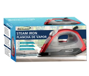 Hierro de vapor antiadherente Brentwood MPI-54 rojo 1000W 120 voltios NUEVO - Imagen 1 de 4
