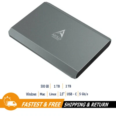 AIOLO 2.5" Portable External Hard Drive USB 3.0 HDD Storage for PC, Mac, Laptop - Image 1 of 4