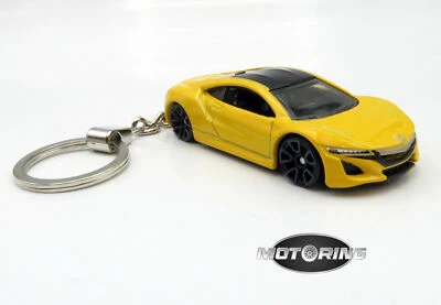 2017 '17 Acura NSX Yellow Car Rare Novelty Keychain 1:64 - Image 1 of 4