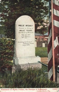 Postkarte Grabstein Denkmal Mollie Krug McCauly Carlisle Pennsylvania PA - Bild 1 von 2