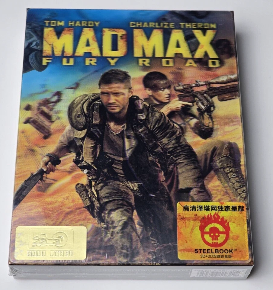 Mad Max Fury Road HDZETA 3D + 2D Blu Ray Lenticular Full Slip Steelbook - Sealed - Image 1 of 4