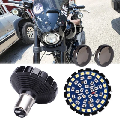 2" Led Turn Signal Light 1157 Bulb For Harley Davidson Sportster Iron 883 XL883N - Image 1 of 4