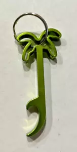 CORONA Beer PALM TREE BOTTLE OPENER KEYCHAIN Key Ring Lime Green - Picture 1 of 8