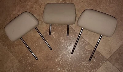 c 2009-2012 BMW 328i E90 Sedan Rear Head Rest Beige Leather Set of 3 2010 2011 Foto 1 de 4