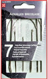 AIGUILLES BRICOLAGE REPAIR NEEDLES, LEATHER, TENTS, CARPET & HEAVY MATERIAL - Picture 1 of 3