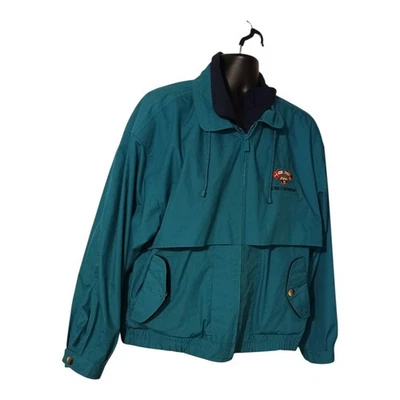 Royal Caribbean Bomber Jacket Size Large Made In Hong Kong Vintage Teal Mens EUC - Image 1 of 4