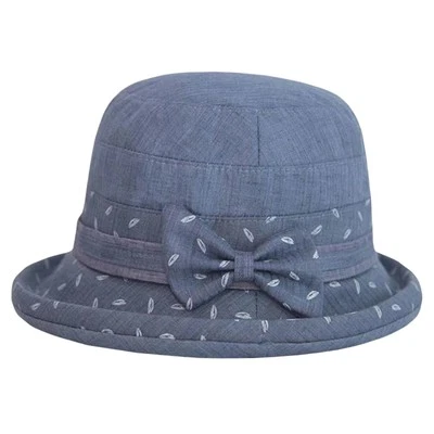 Женские цветочный широкополый солнце ведро шляпы дерби церкви шляпа солнца шляпа с бантом - Изображение 1 из 4