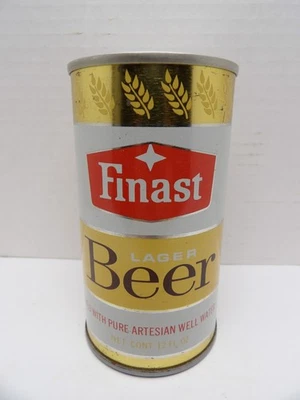 FINAST LAGER STRAIGHT STEEL PULL TAB BEER CAN #64-21 NEW JERSEY - Image 1 of 4