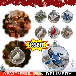 Nature’s Birds Crystal Glass Ornament Sets, Cardinal Bird Glass Christmas Trees - Bild 1 von 21