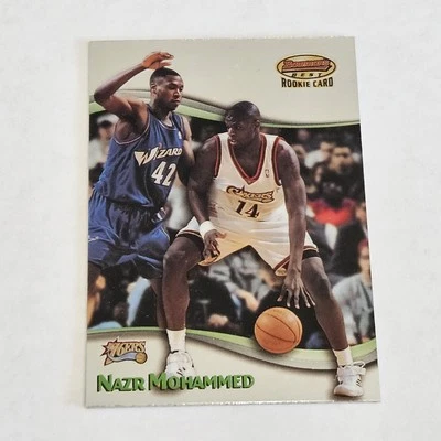 1999 Bowman's Best Rookie Card Nazr Mohammed Philadelphia 76ers #125 MINT - Image 1 of 2