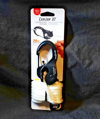 Nite Ize CamJam XT Aluminum Rope Tightener with 10FT Rope - NCJLA-02-R3 - Image 1 of 3