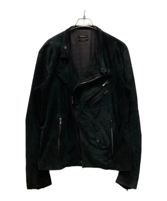 DIESEL Black Gold Suede double rider jacket leather Size: L Green Men - Image 1 of 4