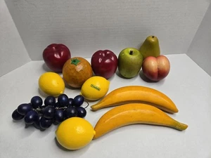 Vintage bemalt Holz Obst Lot Treekist Zitrus Traube Banane Orange Schale Füllung - Bild 1 von 9