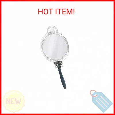 Soporte de afeitadora de plástico iDesign Power Lock succión ducha afeitado, baño sin niebla Foto 1 de 2