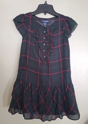 Ralph Lauren Plaid Dress, Girls 6, Christmas, Ruffle, Red/Green/Black  - Image 1 of 3