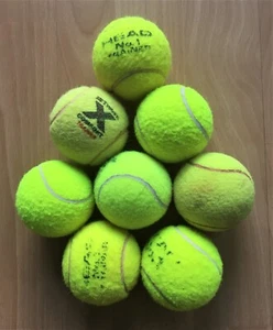 8 gebrauchte Tennisbälle versch. Marken für waschen, spielen, Hunde, Katzen - Bild 1 von 2
