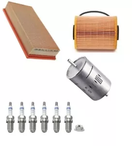 Service Kit For BMW 5 Series e34 520i 525i Air Oil Fuel Filter Bosch Spark Plugs - Picture 1 of 8