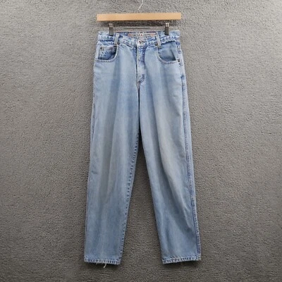 Jeans Zena para mujer 9 juniors mamá calce vintage azul lavado a la piedra algodón denim 26x31 Foto 1 de 4