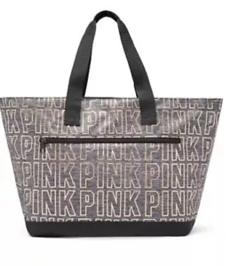 VICTORIA'S SECRET PINK LIMITED EDITION WEEKENDER TOTE SILVER METALLIC - Picture 1 of 1