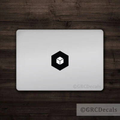 Cube - Mac Apple Logo Cover Laptop Vinyl Decal Sticker Macbook Unique Shape - Image 1 of 2