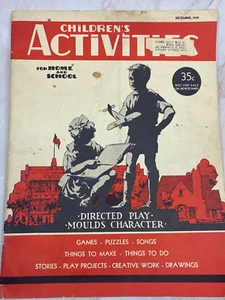 CHILDRENS ACTIVITIES FOR HOME and SCHOOL Book Dec 1938 Stories Play Projects etc - Imagen 1 de 17