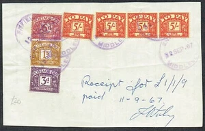 1967 Porto fälliger Beleg für £1/1/9 bezahlt in PORTOGEBÜHREN und ZU ZAHLEN Enfield CDS - Bild 1 von 2