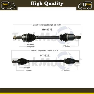 TrakMotive Front Left Front Right 2X CV Axle Shaft Fits Forte Kia 2011~2013 - Picture 1 of 3