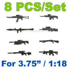 1/18 1:18 Scale 3.75" inch Figure Weapon Parts 8in1 RPG SCAR Gun Model