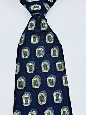 Corbata de seda estampada geométrica negra corbata de lujo colección Valentino Cravatte Foto 1 de 4