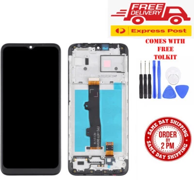 OEM MOTOROLA MOTO E7 E7 POWER LCD DISPLAY TOUCH SCREEN DIGITIZER WITH FRAME - Image 1 of 4