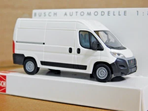 Busch 54600 1/87 HO 2014 Fiat Ducato Van Bianco Non Decorato Nuovo con scatola - Foto 1 di 5