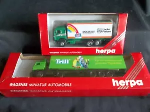 2 Herpa Trucks Semi Trailer & Delivery 811499 835008 German 1:87 Wagener Boxed - Picture 1 of 6