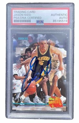 PSA / DNA JASON KIDD SIGNED AUTOGRAPH 1995-96 NBA ALL ROOKIES  ROOKIE CARD #101 - Image 1 of 2