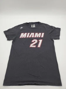Adidas Miami Heat Whiteside Small Black Basketball Sports Shirt..#3023 - Picture 1 of 13