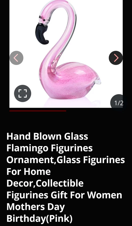 Figura flamenco vidrio soplado a mano 6,5" Foto 1 de 1