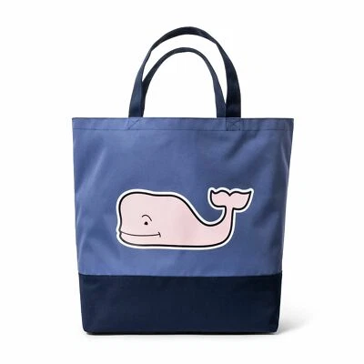 Vineyard Vines For Target Navy Blue & Pink Whale Beach Tote Bag Handbag NWT - Image 1 of 2