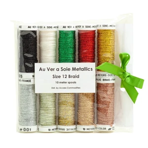 Au Ver a Soie Color Size #12 Metallic Braid Collection Needlework Embroidery - Picture 1 of 2