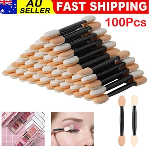 100xDouble Ended Eyeshadow Sponge Applicators Eye shadow Disposable Makeup Brush - Picture 1 of 10