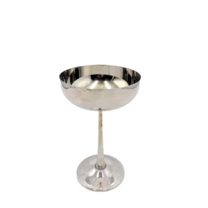 Copa Chapada en Plata Champagne Sherbet Tallo Años 50 De Colección EL De Uberti Italia - Imagen 1 de 3