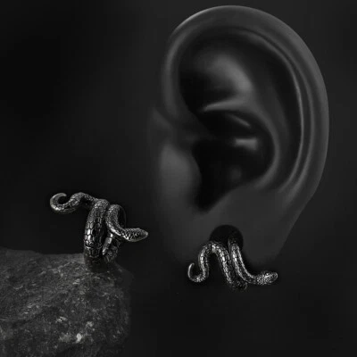 2 PIEZAS Nuevo Puño Lóbulo Oreja Caliente Serpiente Perchas Piercing Cuerpo Joyería Acero Inoxidable Foto 1 de 4