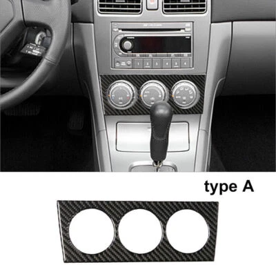 Cubierta de consola climática interior de fibra de carbono para Subaru Forester 2005-2008 Foto 1 de 4