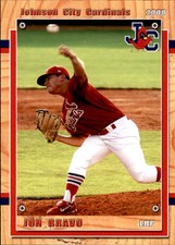2008 Johnson City Cardinals Grandstand #4 Jon Bravo Chino California CA Card