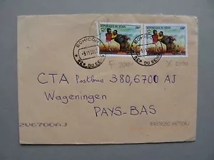 BENIN, cover to Netherlands 2002, rural dev 150(not FL2000)+200(FL 2001),Bohicon - Picture 1 of 1